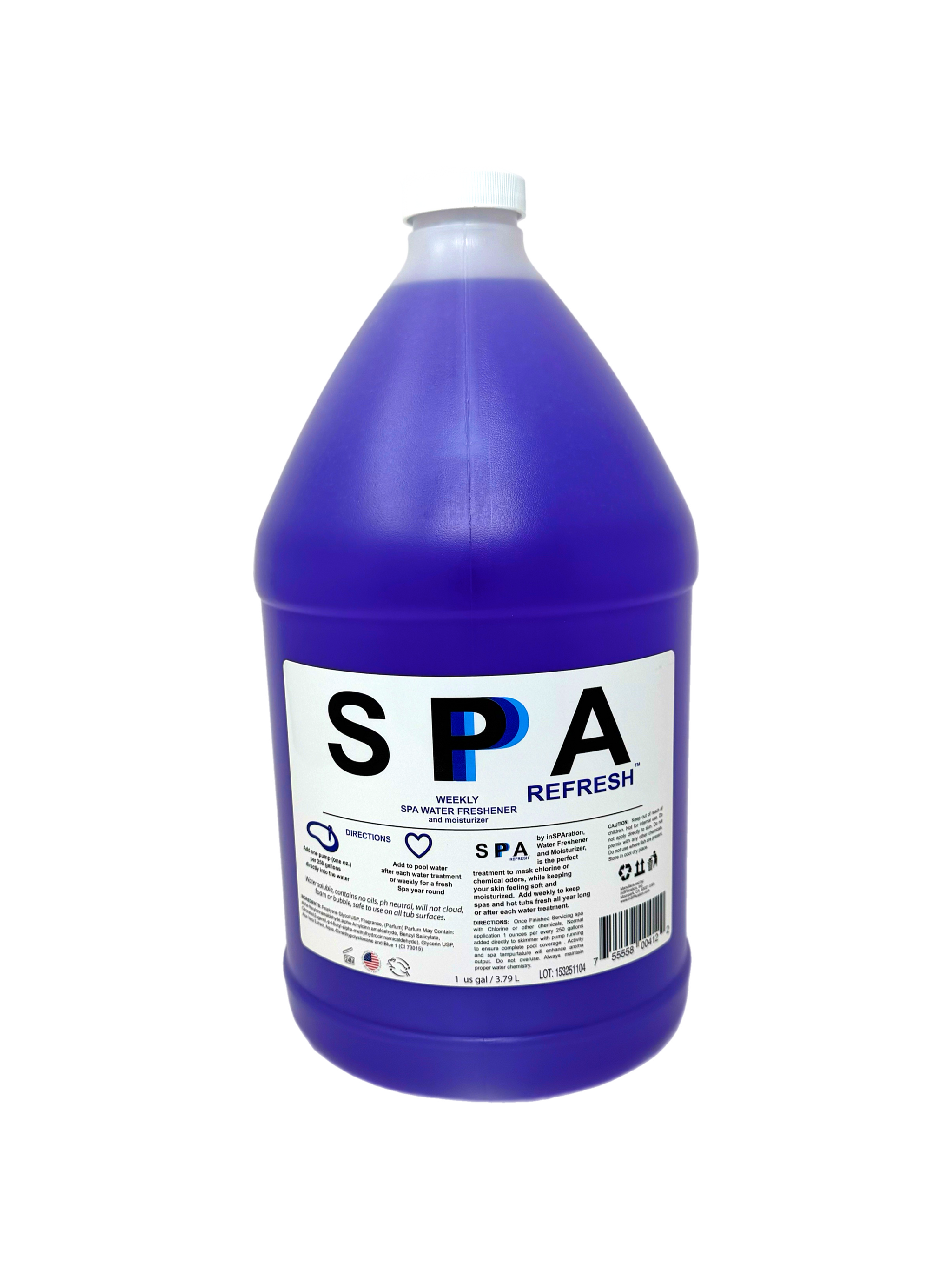 Spa Refresh Gallon – Premium Spa Water Treatment, Water Softener & Hot Tub Enhancer